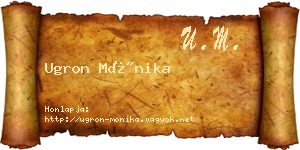 Ugron Mónika névjegykártya